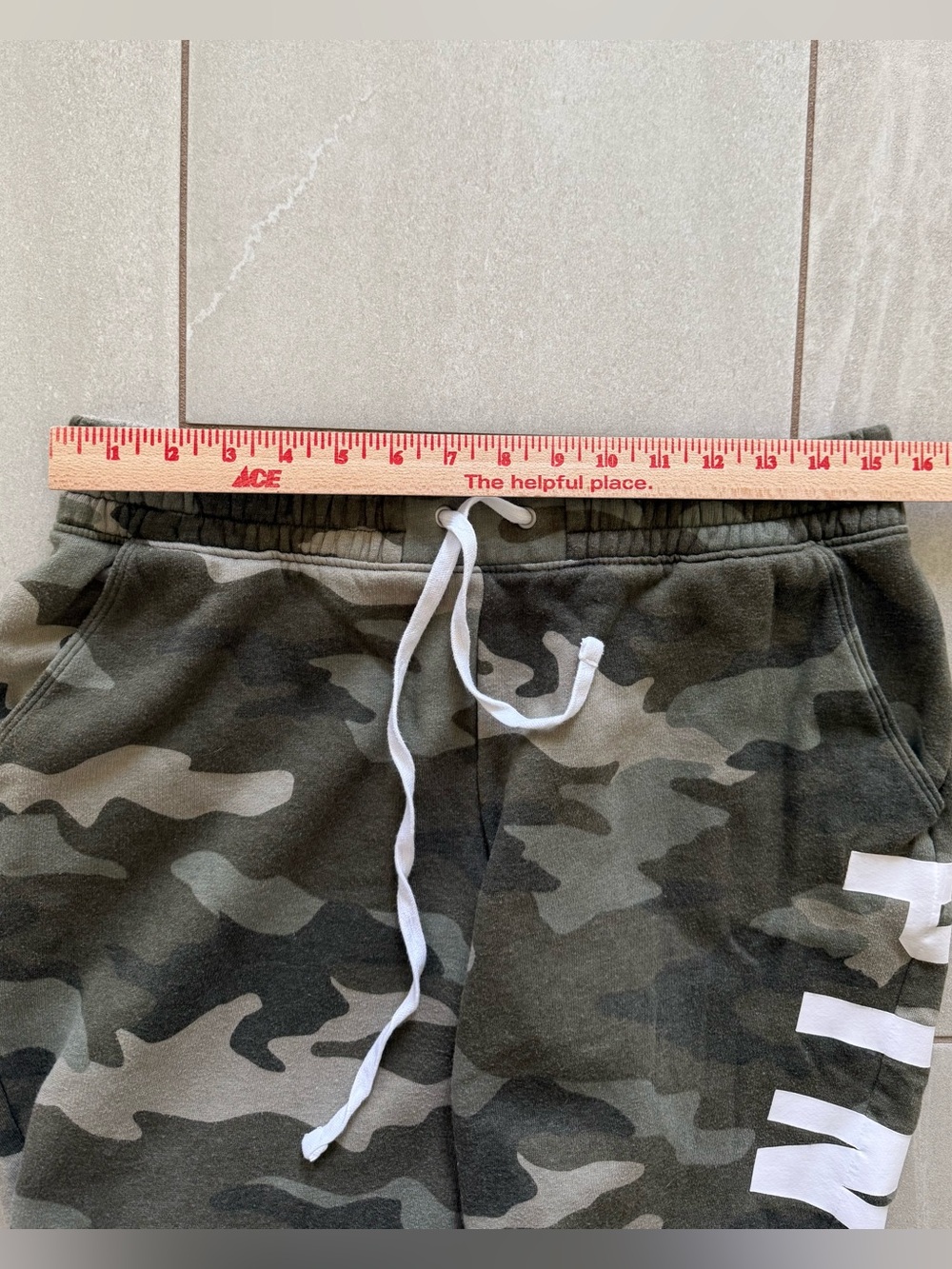 PINK Victoria’s Secret Camo Fleece Jogger Sweatpants Women’s L Logo - Picture 7 of 13